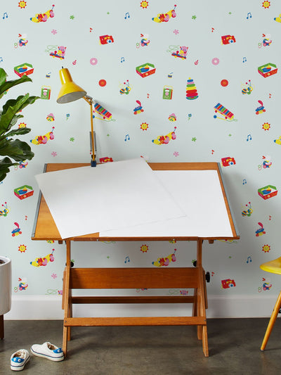 'Toy Toss Spaced' Wallpaper by Fisher-Price™ - Sky