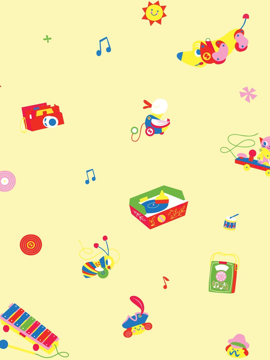toy-toss-spaced-wallpaper-by-fisher-price-yellow