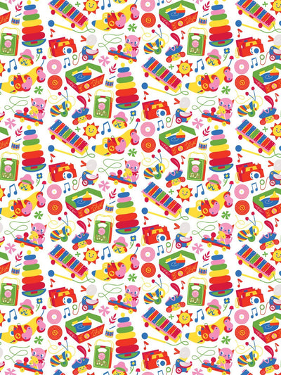 toy toss wallpaper by fisher price white