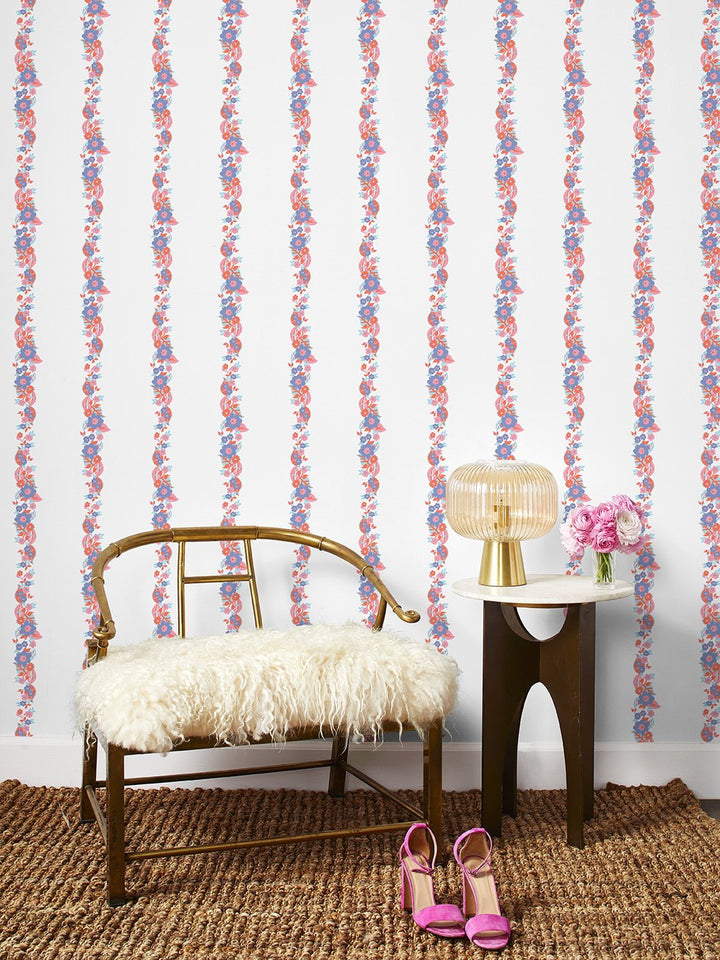 floral-stripe-wallpaper-by-barbie-violet-melon