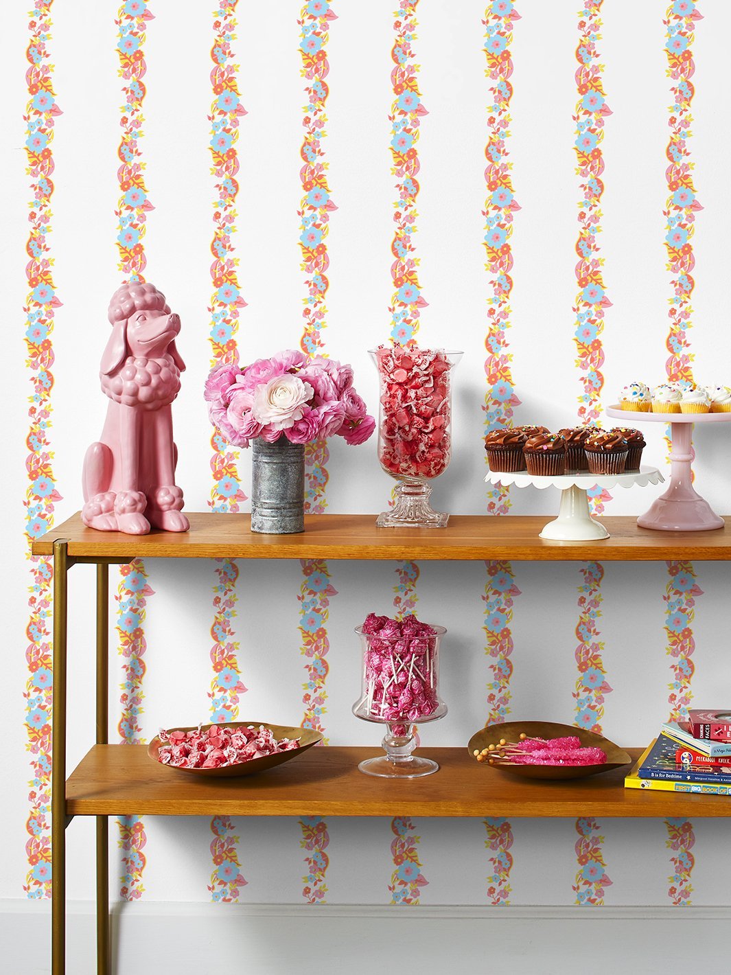 floral-stripe-wallpaper-by-barbie-watermelon-blue