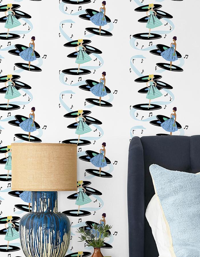 galaxy records wallpaper by barbie blue caribbean