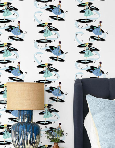 galaxy records wallpaper by barbie blue caribbean