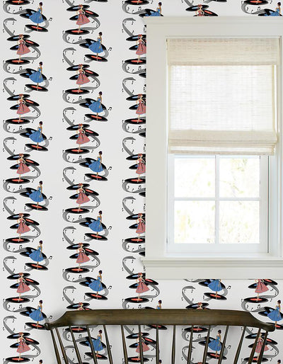 galaxy records wallpaper by barbie persimmon blue