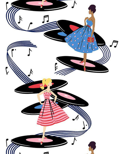 galaxy records wallpaper by barbie cerulean pink