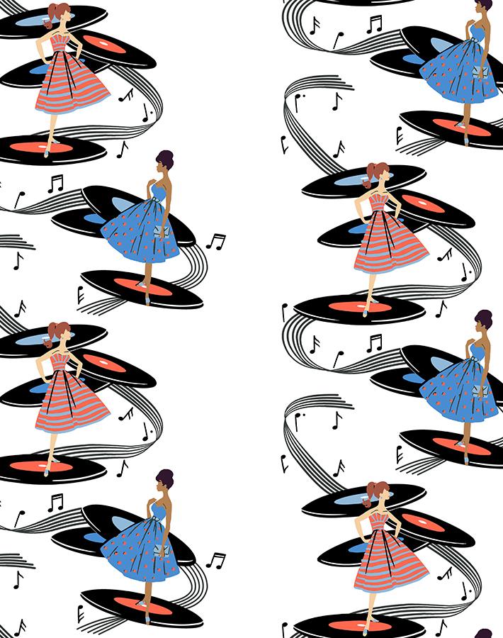 galaxy records wallpaper by barbie persimmon blue
