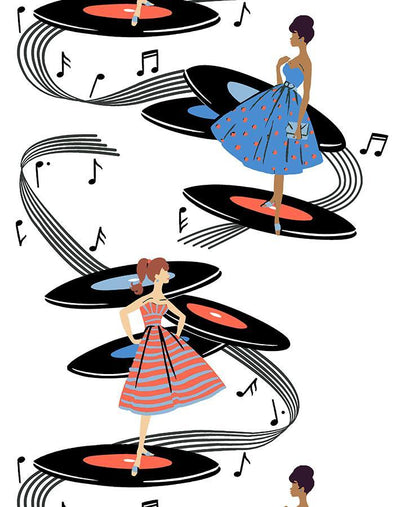 galaxy records wallpaper by barbie persimmon blue