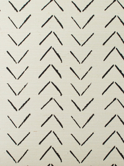'Arrows' Grasscloth' Wallpaper by Nathan Turner - Black
