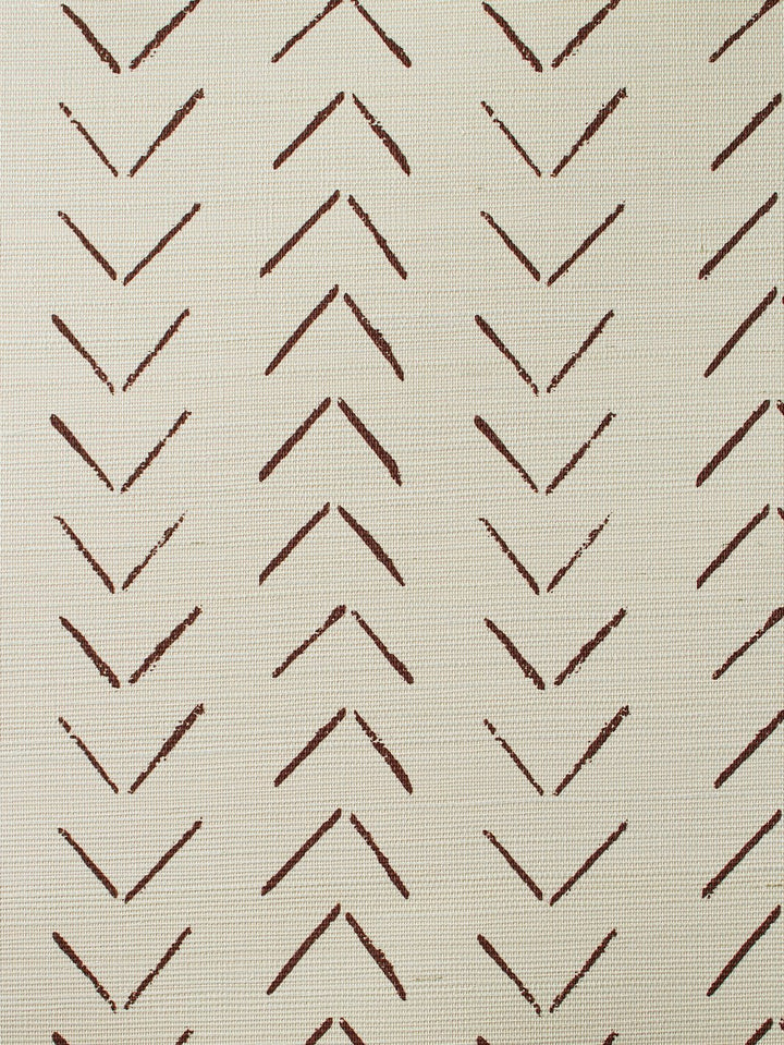 arrows chocolate grasscloth