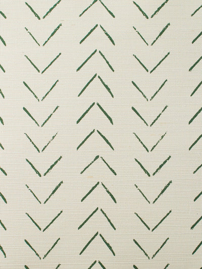 'Arrows' Grasscloth' Wallpaper by Nathan Turner - Green