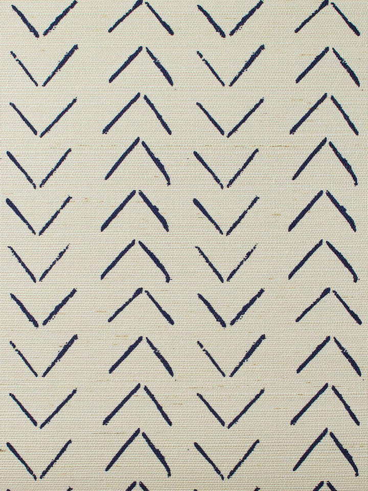arrows navy grasscloth