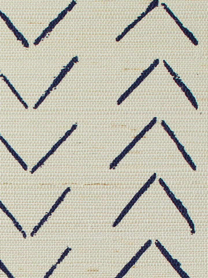 arrows navy grasscloth