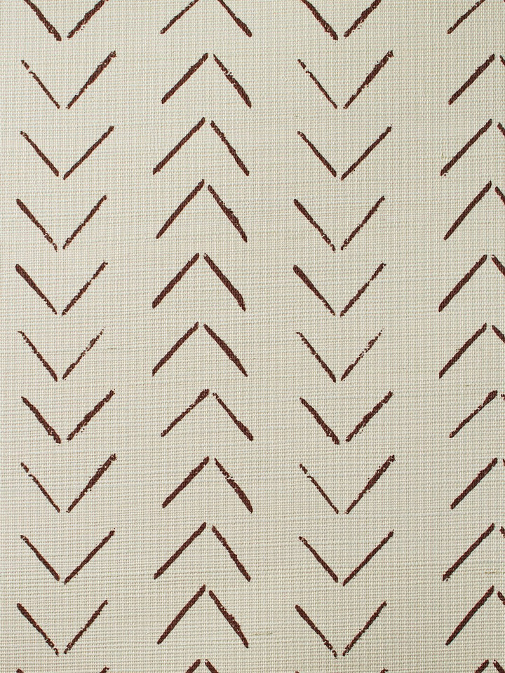 arrows rust grasscloth
