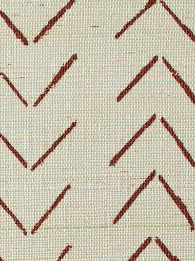 'Arrows' Grasscloth' Wallpaper by Nathan Turner - Rust
