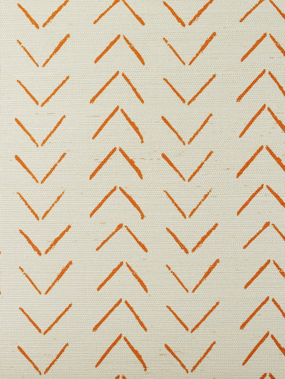 'Arrows' Grasscloth' Wallpaper by Nathan Turner - Terracotta