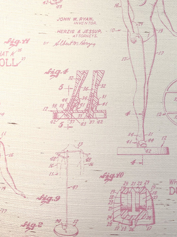 barbie blueprint grasscloth wallpaper by barbie ballet slipper