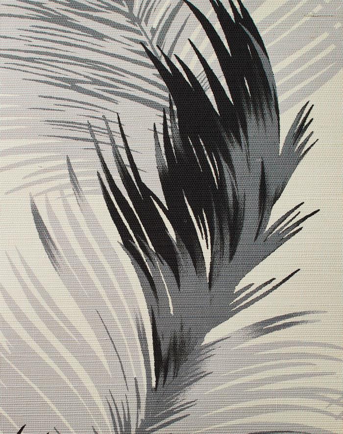 'Belafonte Palm' Grasscloth' Wallpaper by Nathan Turner - Black