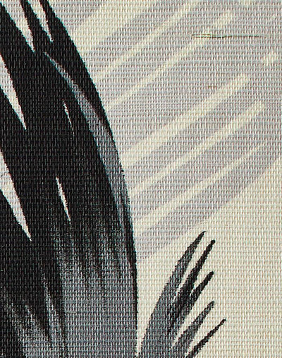 'Belafonte Palm' Grasscloth' Wallpaper by Nathan Turner - Black