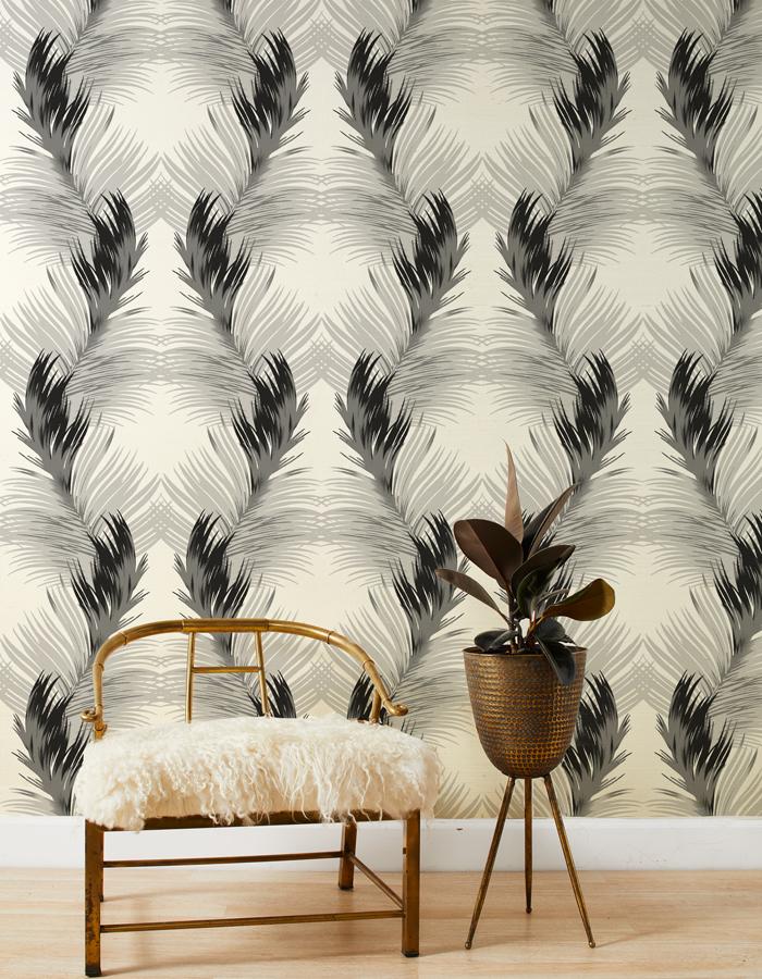 belafonte palm black grasscloth