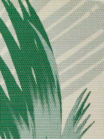 'Belafonte Palm' Grasscloth' Wallpaper by Nathan Turner - Green