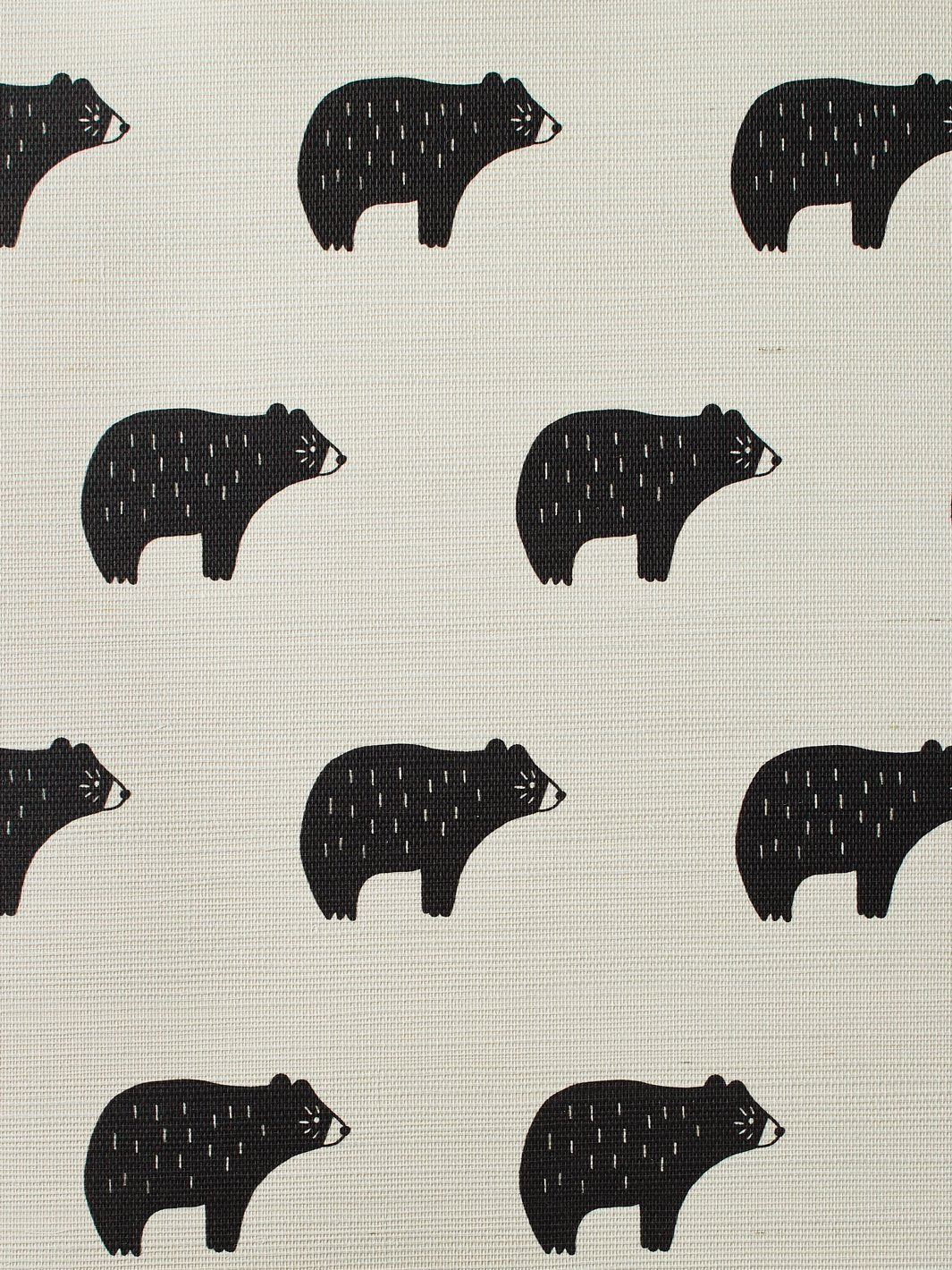 chubby bear black grasscloth
