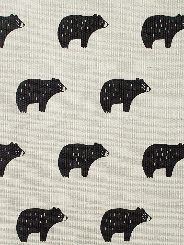chubby bear black grasscloth