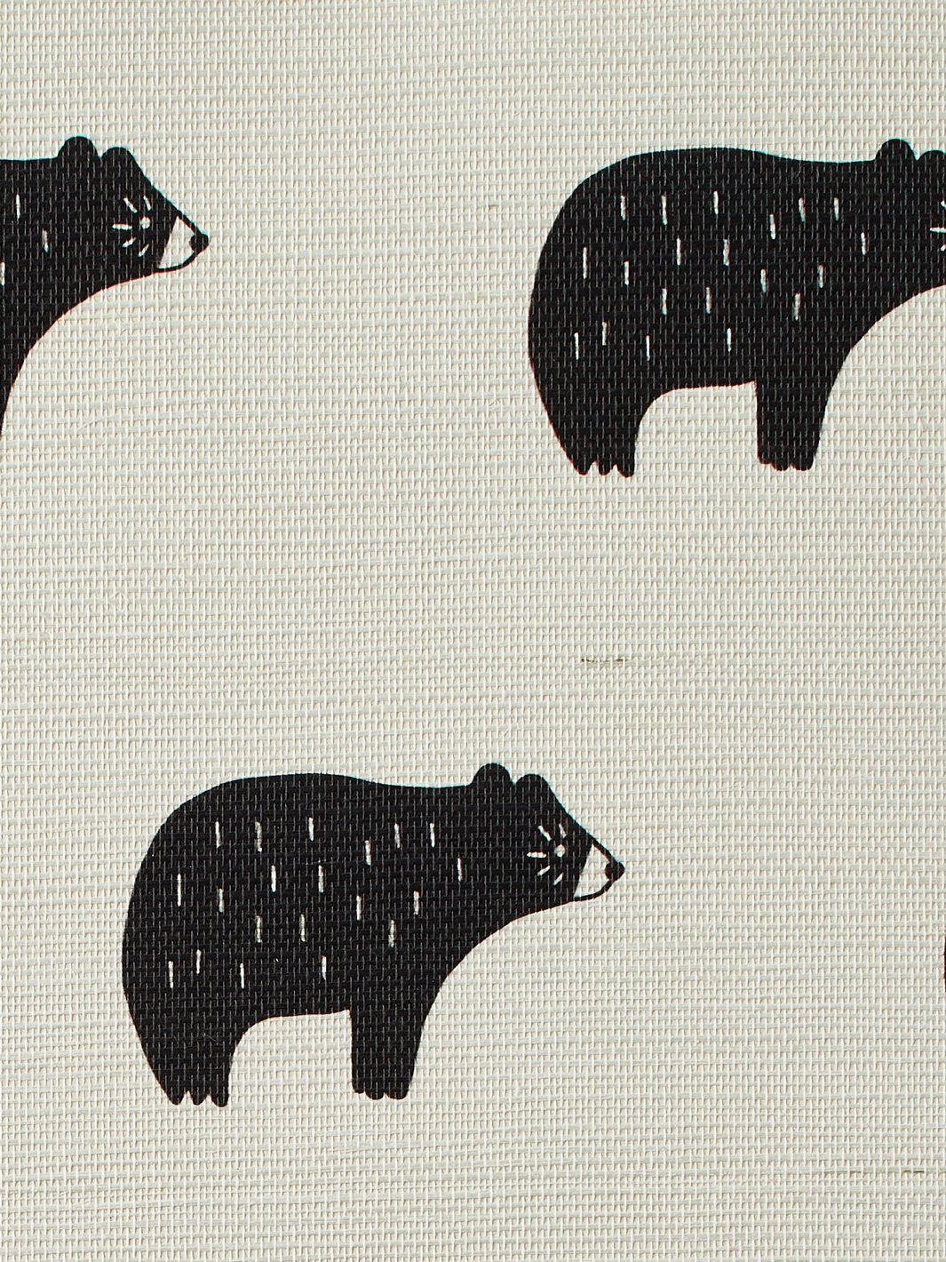 chubby bear black grasscloth