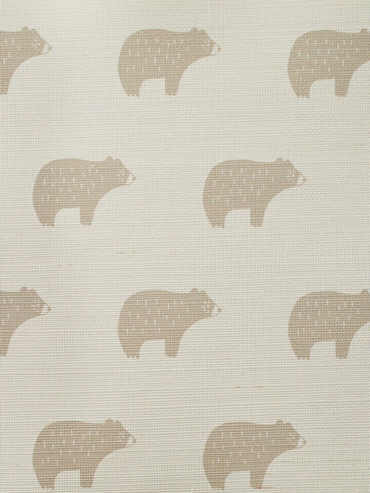 chubby bear taupe grasscloth