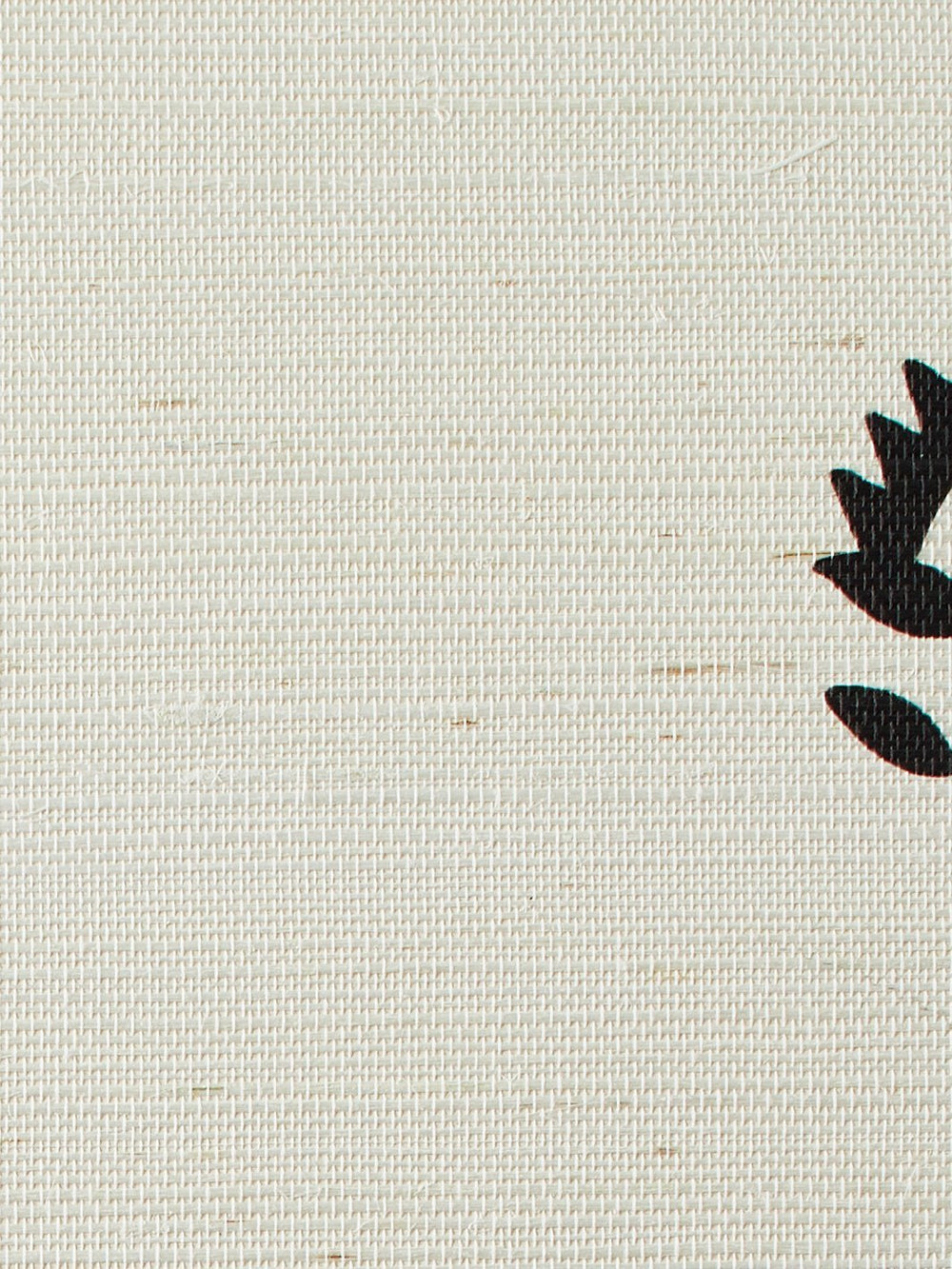 large block print black grasscloth