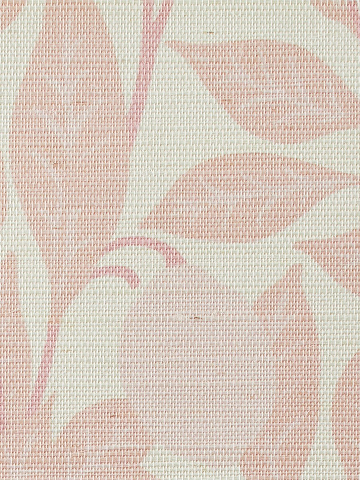 lemons pink grasscloth