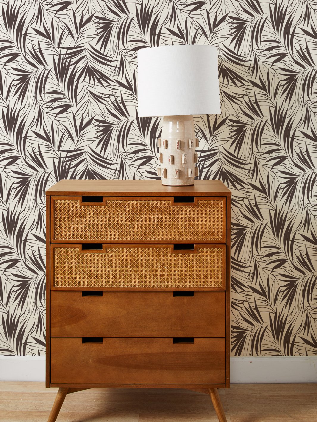 majesty palm chocolate grasscloth