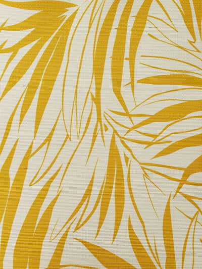 'Majesty Palm' Grasscloth' Wallpaper by Wallshoppe - Gold