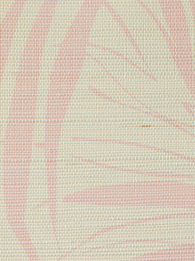 'Majesty Palm' Grasscloth' Wallpaper by Wallshoppe - Pink