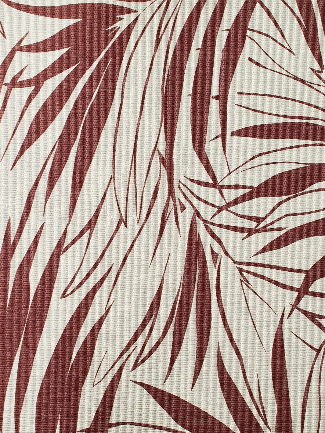 'Majesty Palm' Grasscloth' Wallpaper by Wallshoppe - Rust