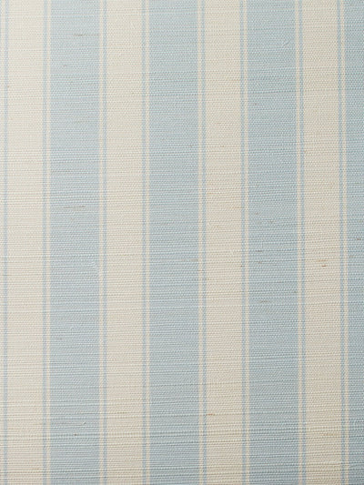 'Ojai Stripe' Grasscloth' Wallpaper by Wallshoppe - Baby Blue