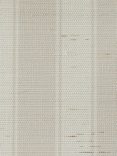 'Ojai Stripe' Grasscloth' Wallpaper by Wallshoppe - Iced Chai