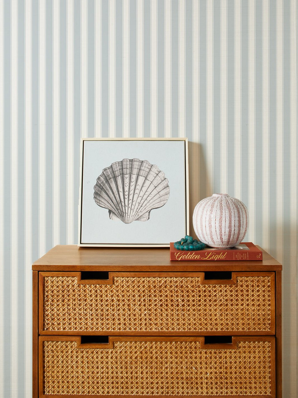 ojai stripe silver grasscloth