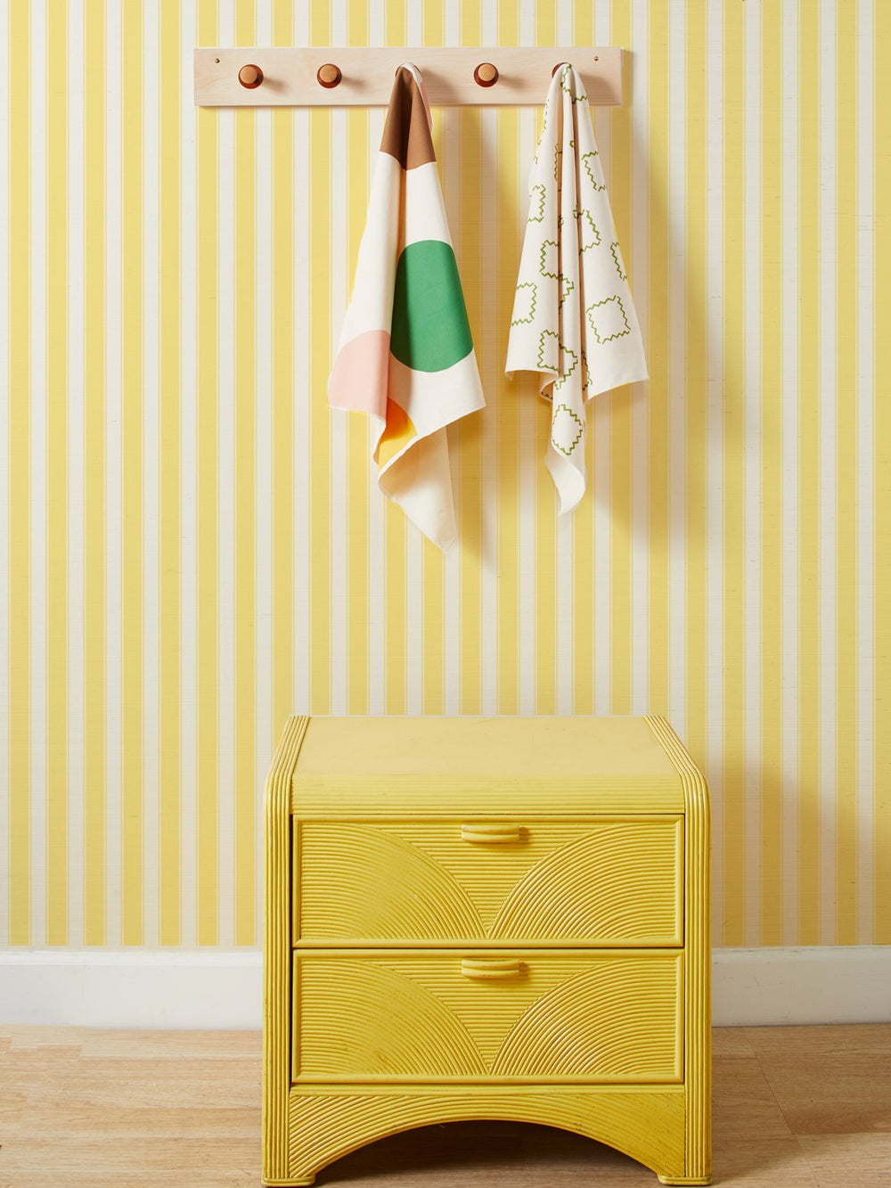ojai stripe yellow grasscloth