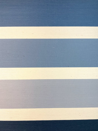 ombre stripe grasscloth wallpaper by barbie blue