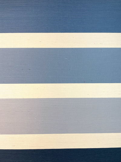 'Ombre Stripe' Grasscloth' Wallpaper by Barbie™ - Blue