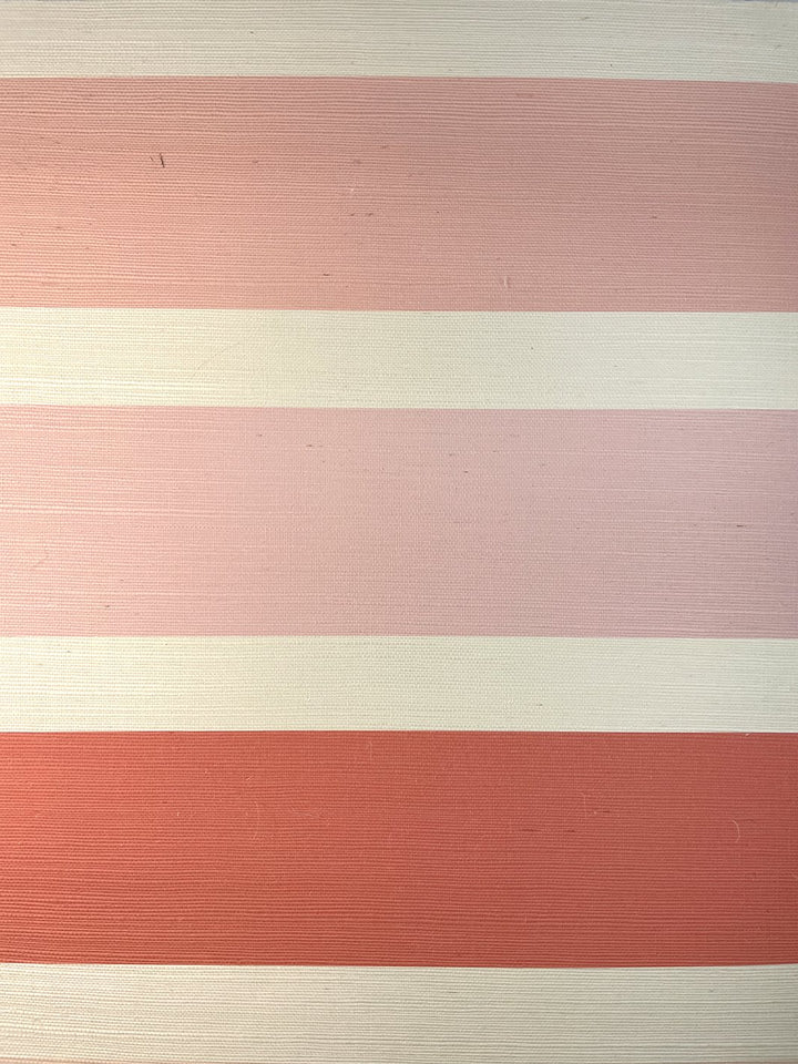 ombre stripe grasscloth wallpaper by barbie peach