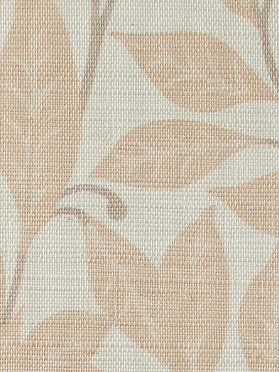 'Orchard Leaves' Grasscloth' Wallpaper by Wallshoppe - Blush
