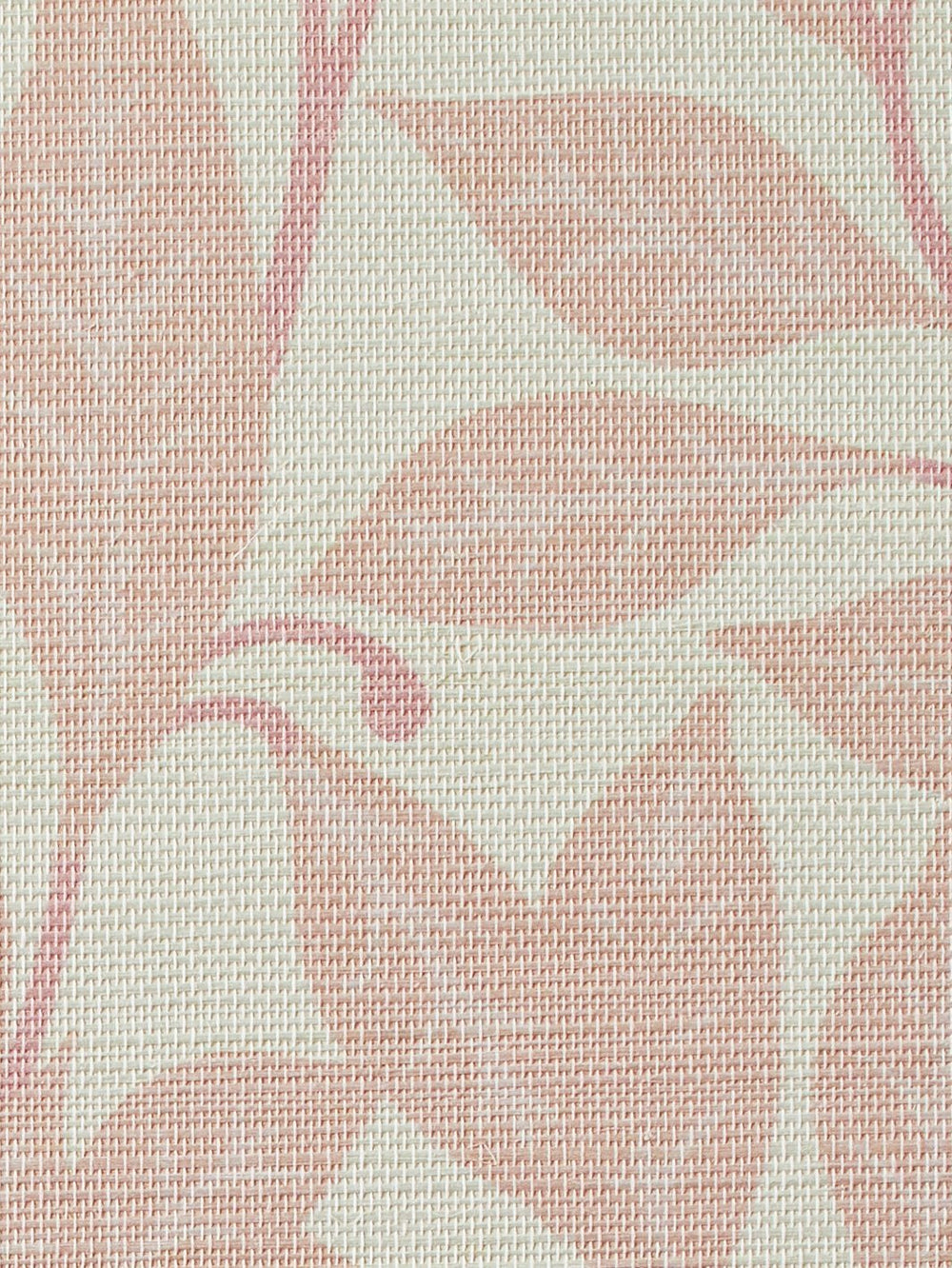 orchard leaves pink grasscloth