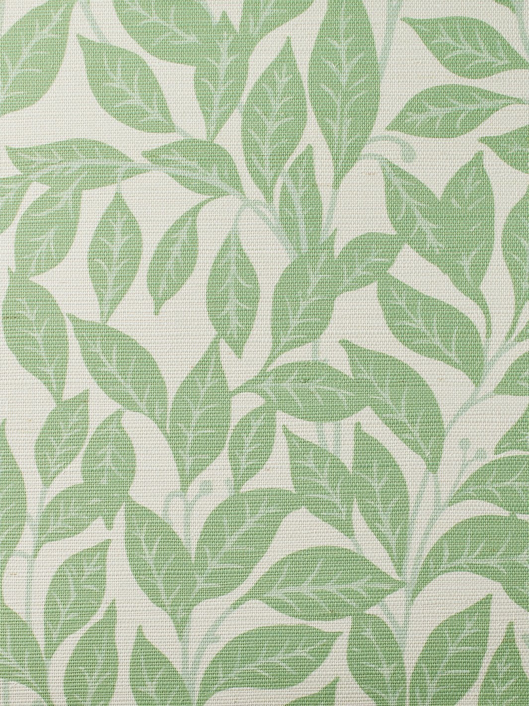 orchard leaves spring green grasscloth