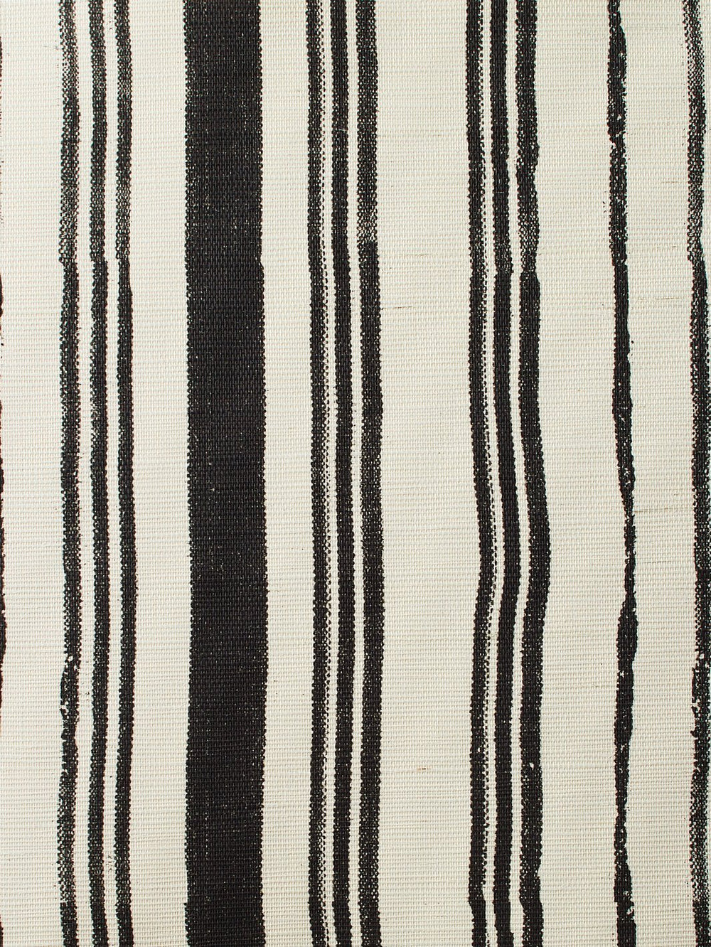 painted stripes black grasscloth
