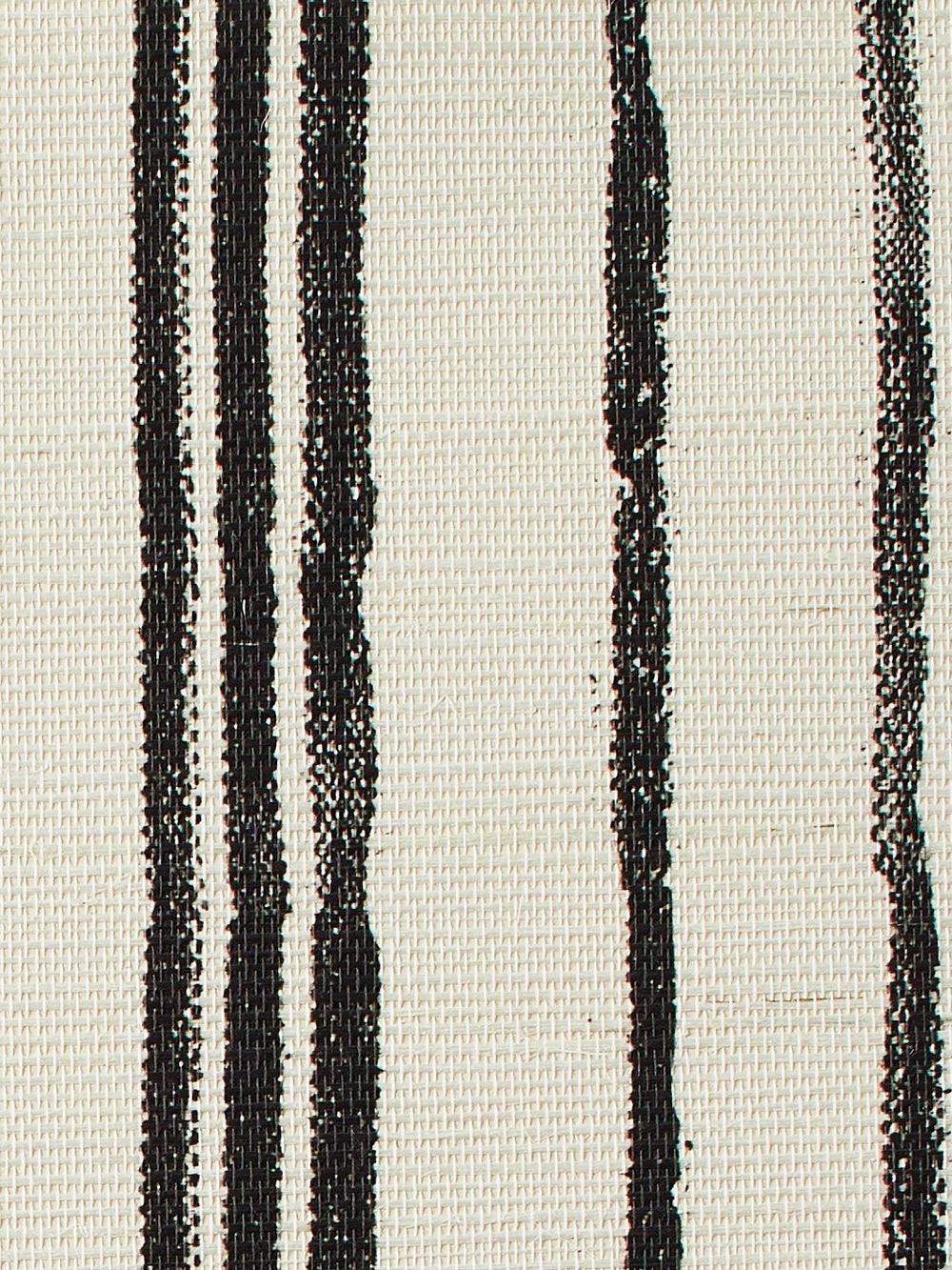 painted stripes black grasscloth