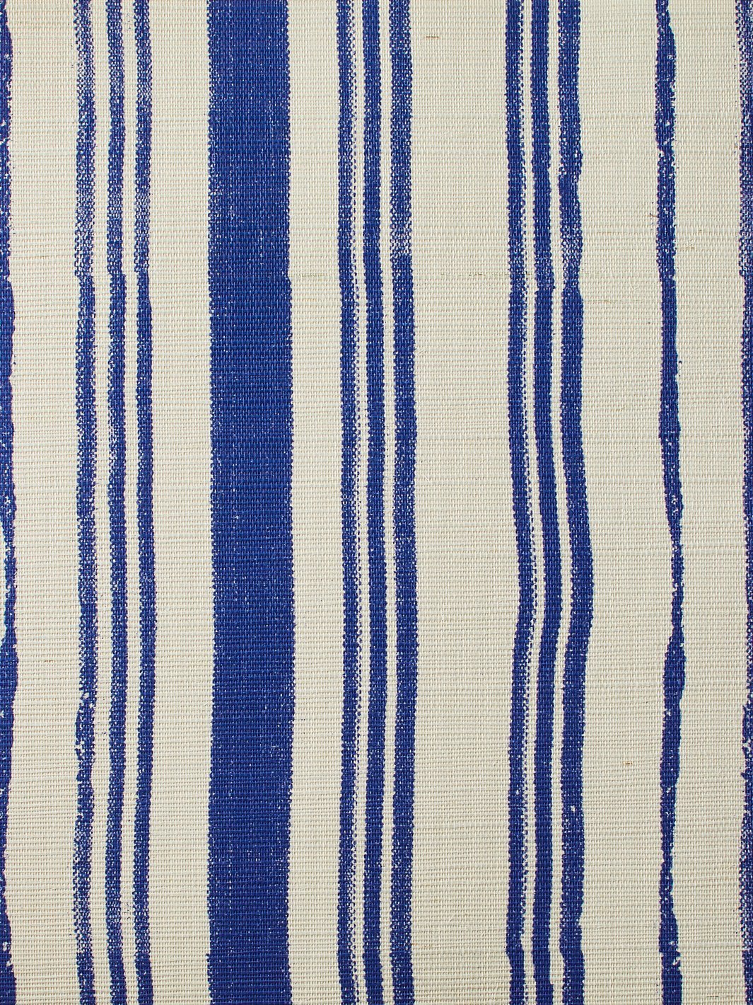 'Painted Stripes' Grasscloth' Wallpaper by Nathan Turner - Blue