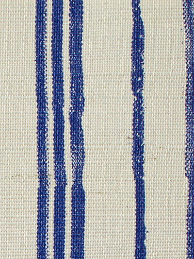 'Painted Stripes' Grasscloth' Wallpaper by Nathan Turner - Blue