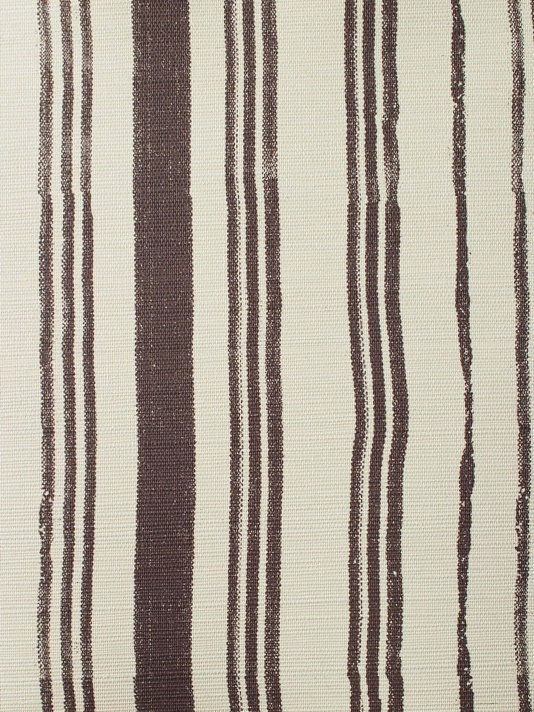 'Painted Stripes' Grasscloth' Wallpaper by Nathan Turner - Chocolate