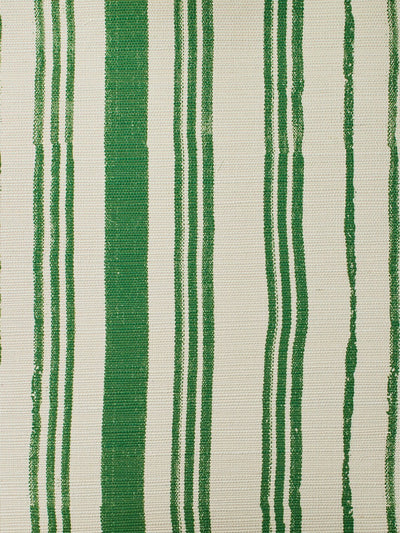 'Painted Stripes' Grasscloth' Wallpaper by Nathan Turner - Green